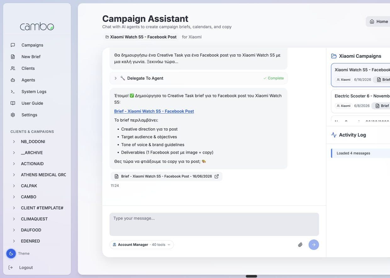 The CambOS campaign assistant